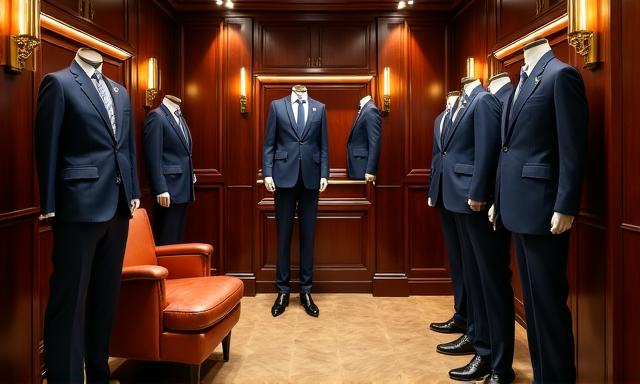 Interno elegante della Sartoria Leone a Roma